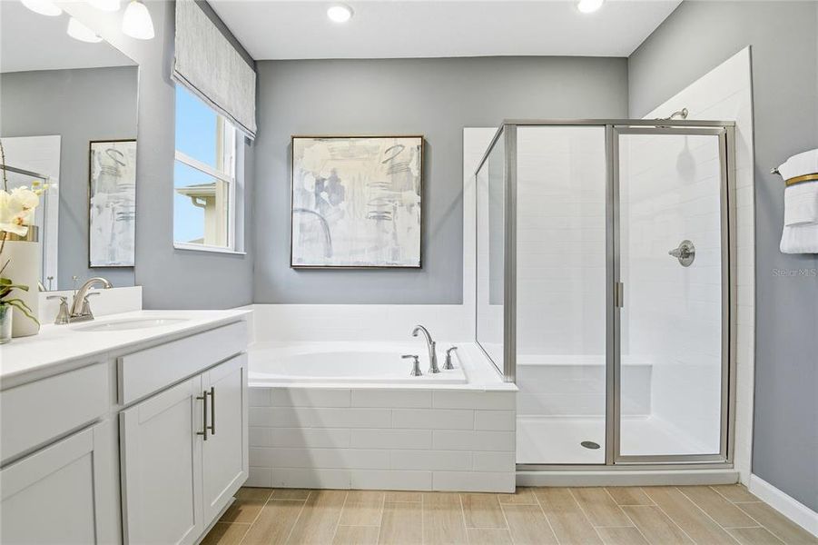 Furnished interior view inside a new home in Seasons at Scenic Terrace, Lake Hamilton (Image 22).