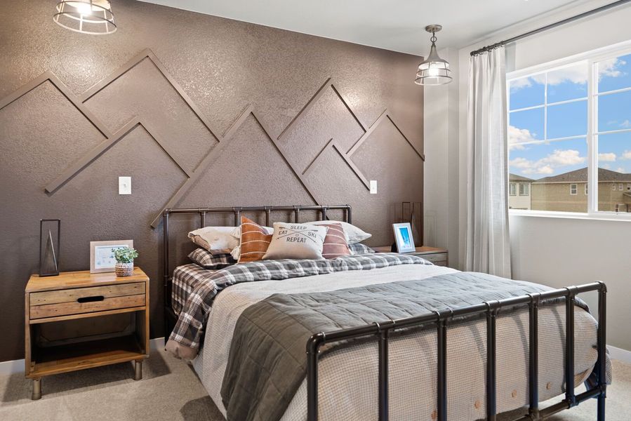 Representative furnished interior of a home built from the The Bellhaven by Challenger Homes in Sky Ranch - Highland Collection, Watkins (Image 26).