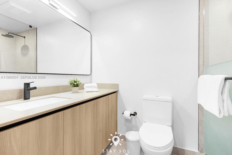 Furnished interior view inside a new home in , Miami (Image 17).