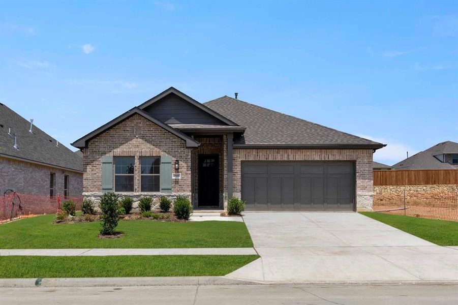 Front exterior of a new home in Brookshire at Legacy Hills, Celina, TX, highlighting curb appeal (Image 2). Front exterior of a new home in Brookshire at Legacy Hills, Celina, TX, highlighting curb appeal (Image 2).
