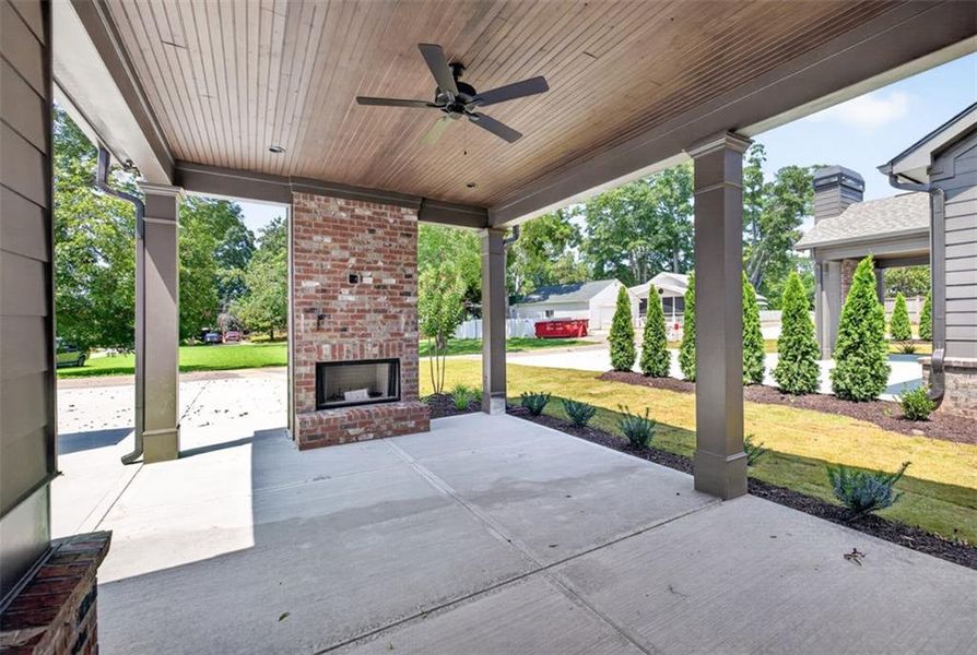 Exterior details and patio area of a home in , Flowery Branch (Image 35).