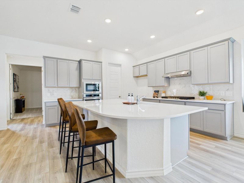Furnished interior view inside a new home in Potranco Oaks, Castroville (Image 17).