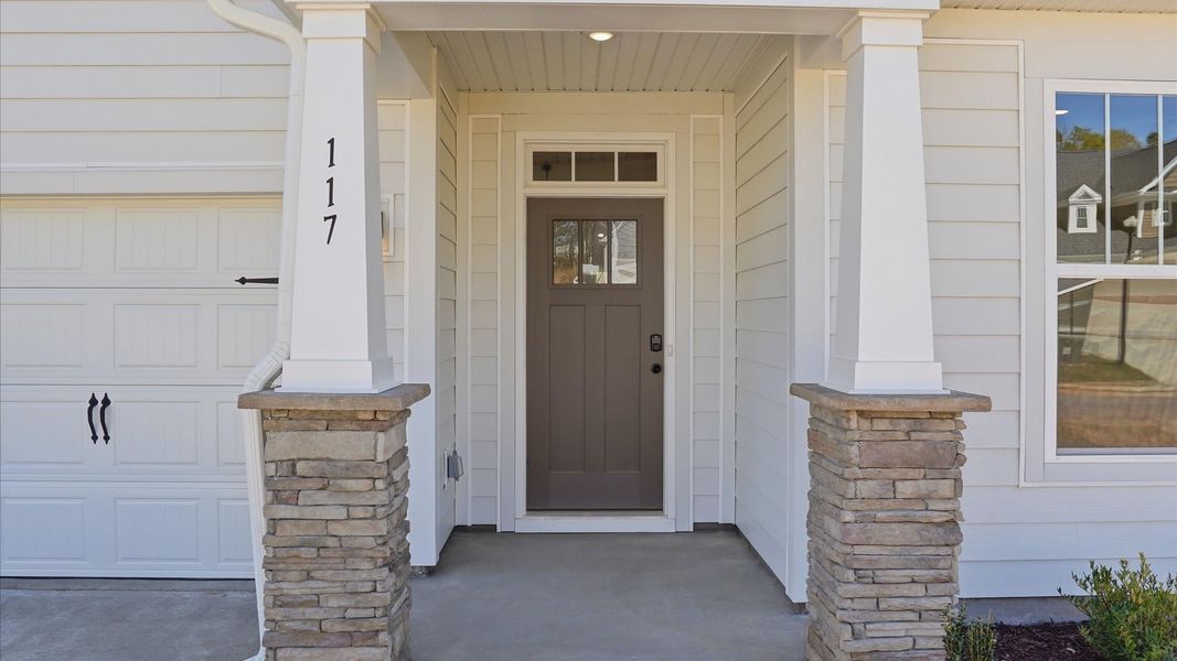 Exterior details and patio area of a home in Mulberry Estates, Simpsonville (Image 3).