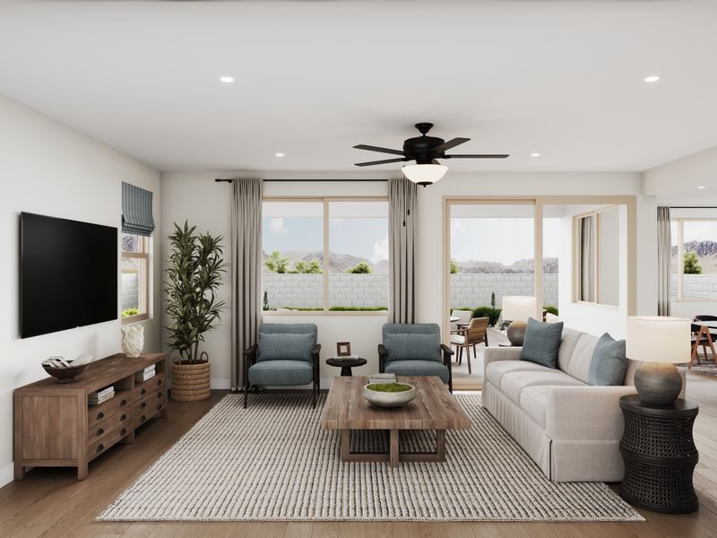 Representative furnished interior of a home built from the Ashford by Beazer Homes in Marbella at Windrose, Waddell (Image 4). Representative furnished interior of a home built from the Ashford by Beazer Homes in Marbella at Windrose, Waddell (Image 4).