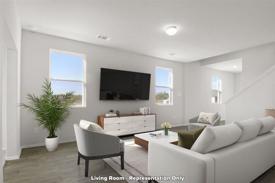 Representative furnished interior of a home built from the Hunters Ranch 1950 by Brohn Homes in Hunters Ranch, San Antonio (Image 6). Representative furnished interior of a home built from the Hunters Ranch 1950 by Brohn Homes in Hunters Ranch, San Antonio (Image 6).