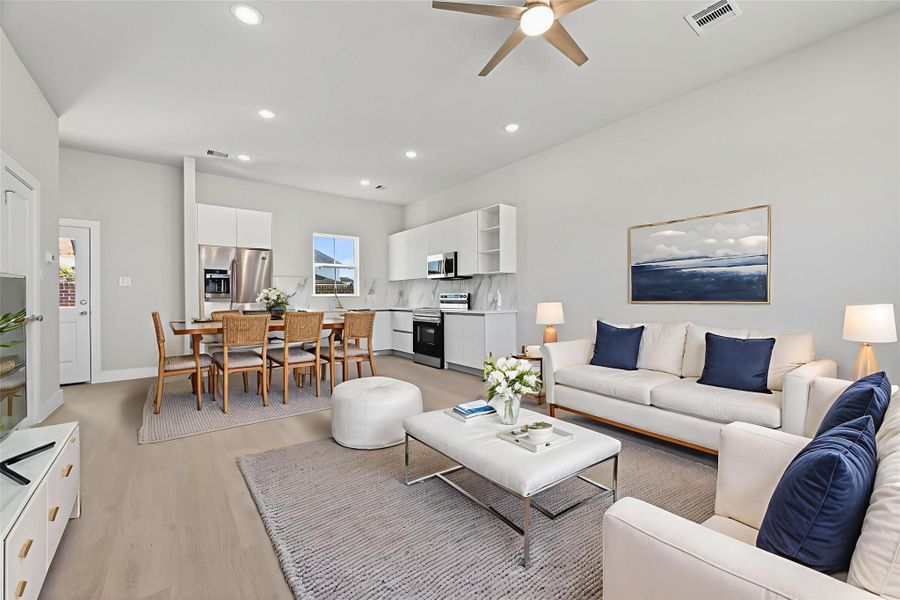 Furnished interior view inside a new home in Metro Village, Houston (Image 4).