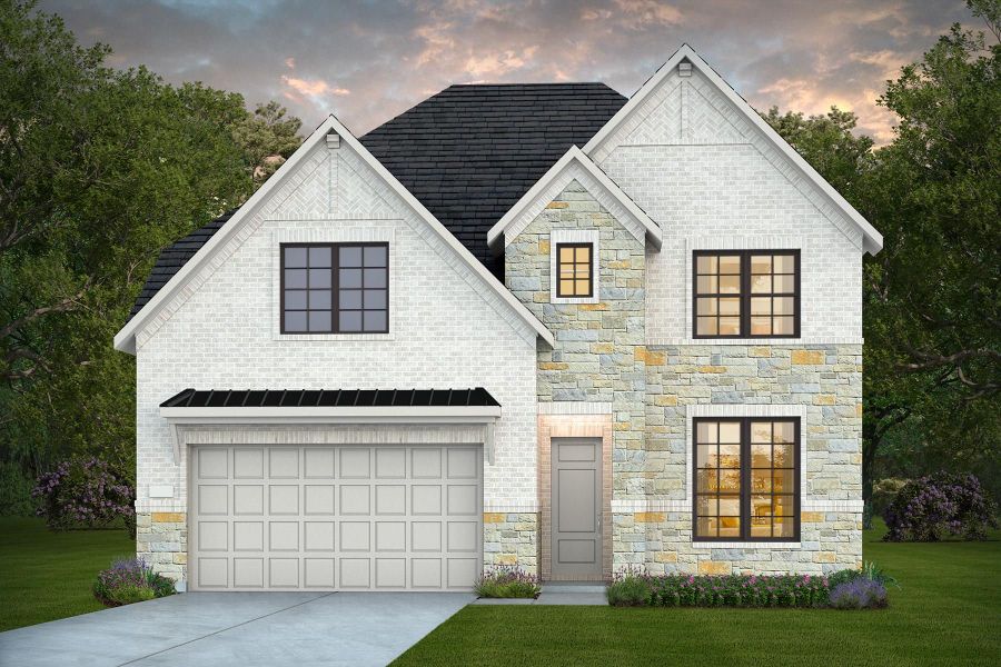 Representative exterior photo of a completed home built from the Hillsboro by Pulte Homes in West Cypress Hills, Spicewood, TX (Image 2). Representative exterior photo of a completed home built from the Hillsboro by Pulte Homes in West Cypress Hills, Spicewood, TX (Image 2).