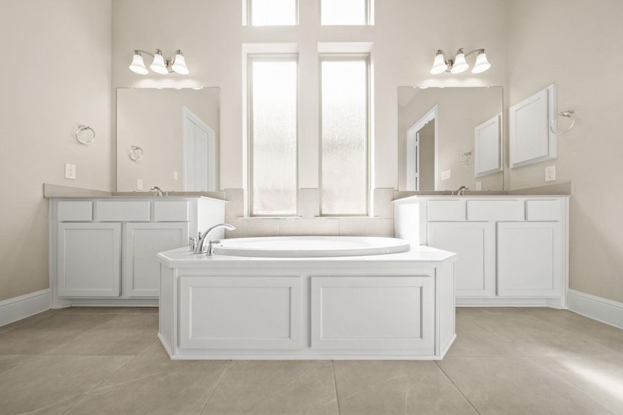 Furnished interior view inside a new home in Coastal Point, League City (Image 9).