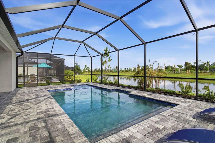 Exterior details and patio area of a home in Calusa Country Club, Lakewood Ranch (Image 29).
