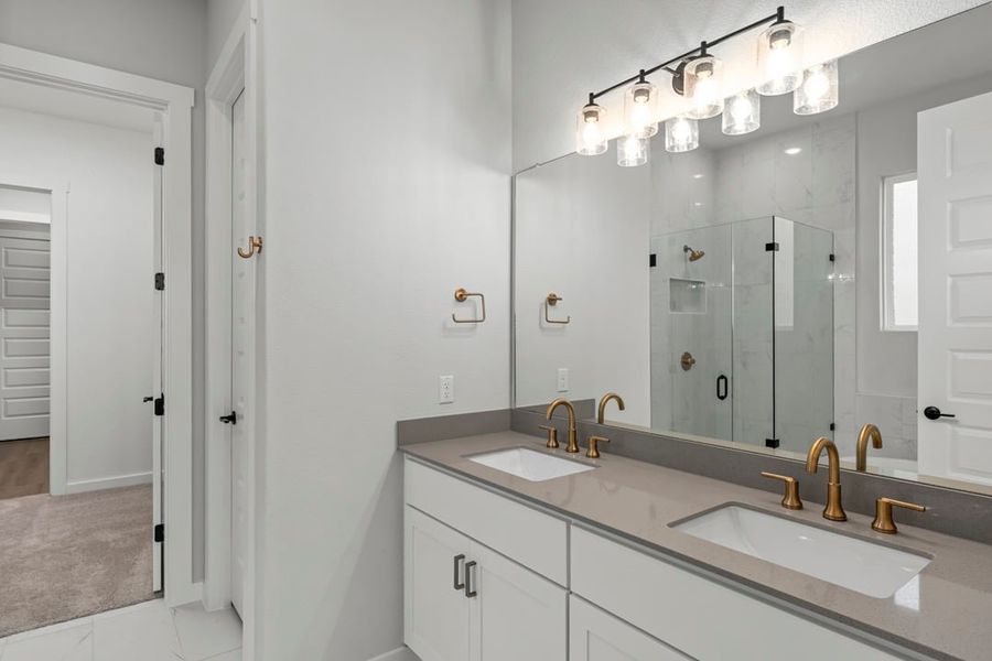 Furnished interior view inside a new home in Arbor Collection at Lariat, Liberty Hill (Image 16). Furnished interior view inside a new home in Arbor Collection at Lariat, Liberty Hill (Image 16).