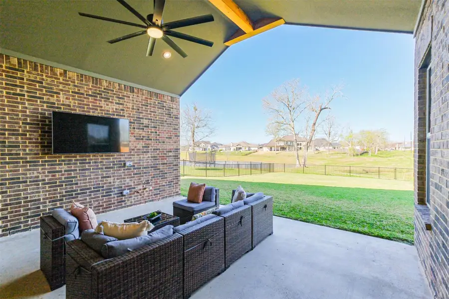 Water and gas connections leave a blank slate for a customized outdoor kitchen.
