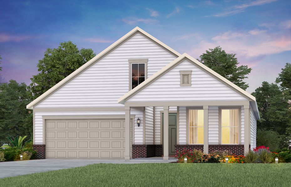 Front exterior of a new home in Sun City Hilton Head, Bluffton, SC, highlighting curb appeal (Image 18).