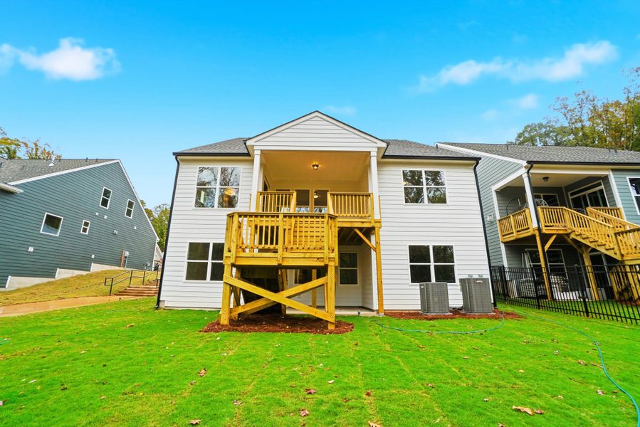 Exterior details and patio area of a home in Villas at Prestwick, Mooresville (Image 22).