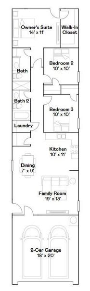 2D floor plan layout of this home in Santa Fe Village, Cleveland, TX (Image 1). 2D floor plan layout of this home in Santa Fe Village, Cleveland, TX (Image 1).