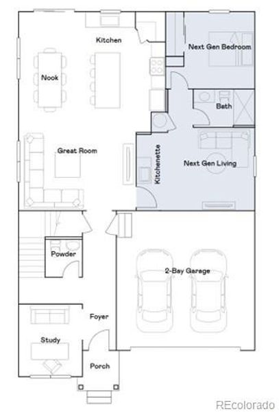2D floor plan layout of this home in Kinston, Loveland, CO (Image 5).