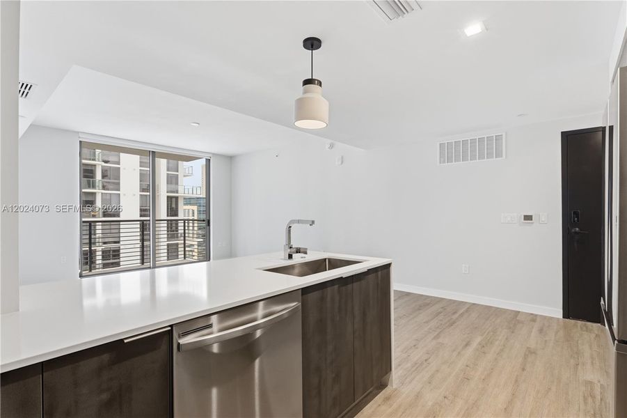 Furnished interior view inside a new home in , Miami (Image 10).