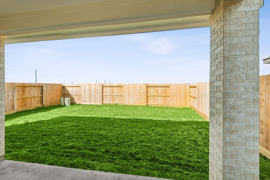 Enjoy the outdoors on the covered patio Enjoy the outdoors on the covered patio