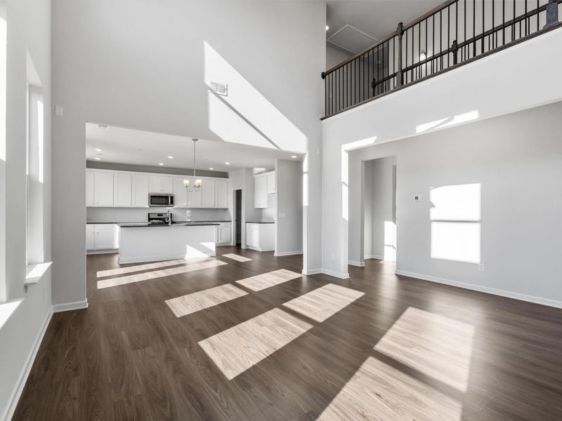 Representative unfurnished interior of a home built from the The Danbury C by Davidson Homes LLC in Melody Lakeside Estates, Buford (Image 16). Representative unfurnished interior of a home built from the The Danbury C by Davidson Homes LLC in Melody Lakeside Estates, Buford (Image 16).