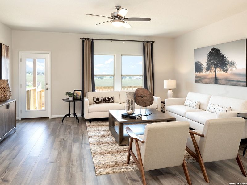 Furnished interior view inside a new home in Estancia Ranch - Premier Series, San Antonio (Image 7).