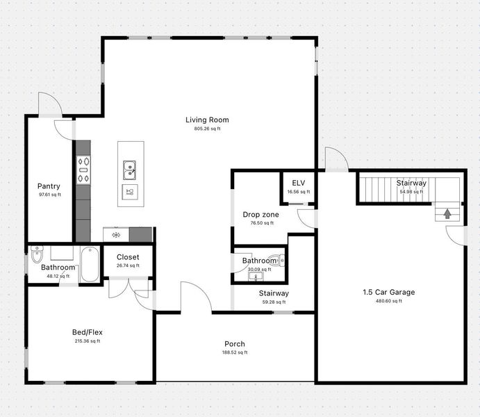 2D floor plan layout of this home in , Mount Pleasant, SC (Image 3).