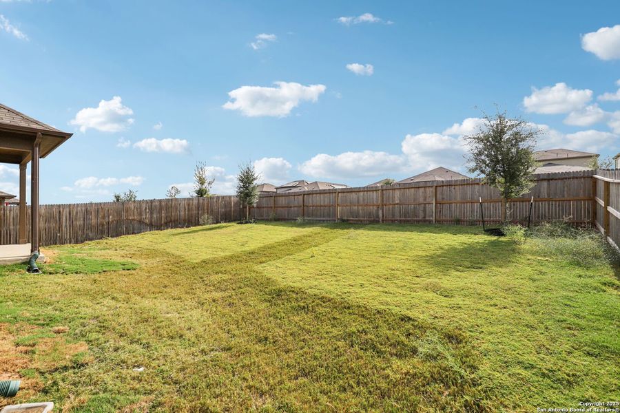 Exterior details and patio area of a home in Legendary Trails - Classic Series, Cibolo (Image 31). Exterior details and patio area of a home in Legendary Trails - Classic Series, Cibolo (Image 31).