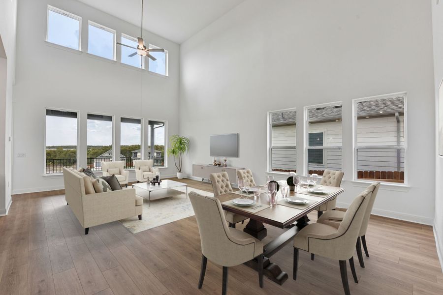 Furnished interior view inside a new home in Silverleaf, Cedar Creek (Image 3).