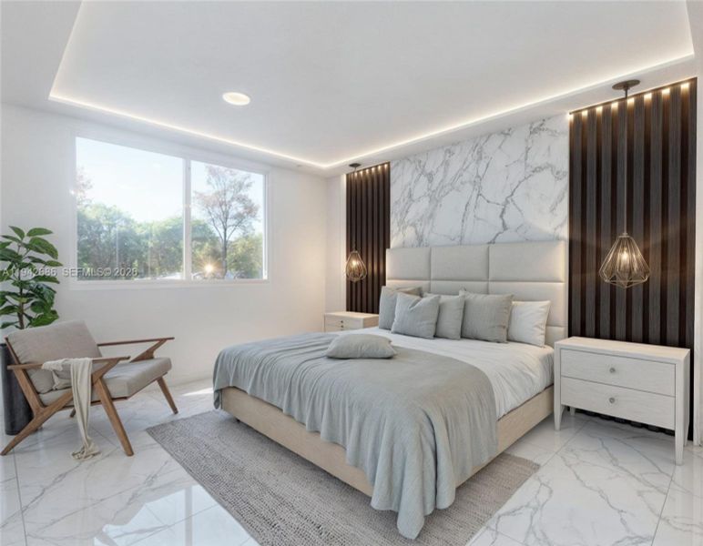 Furnished interior view inside a new home in , Fort Lauderdale (Image 6).