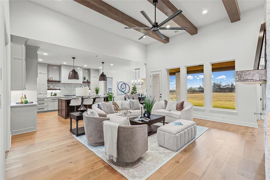 Furnished interior view inside a new home in SouthBend Estates, Granbury (Image 12).
