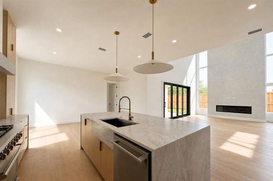 Furnished interior view inside a new home in , Dallas (Image 13).