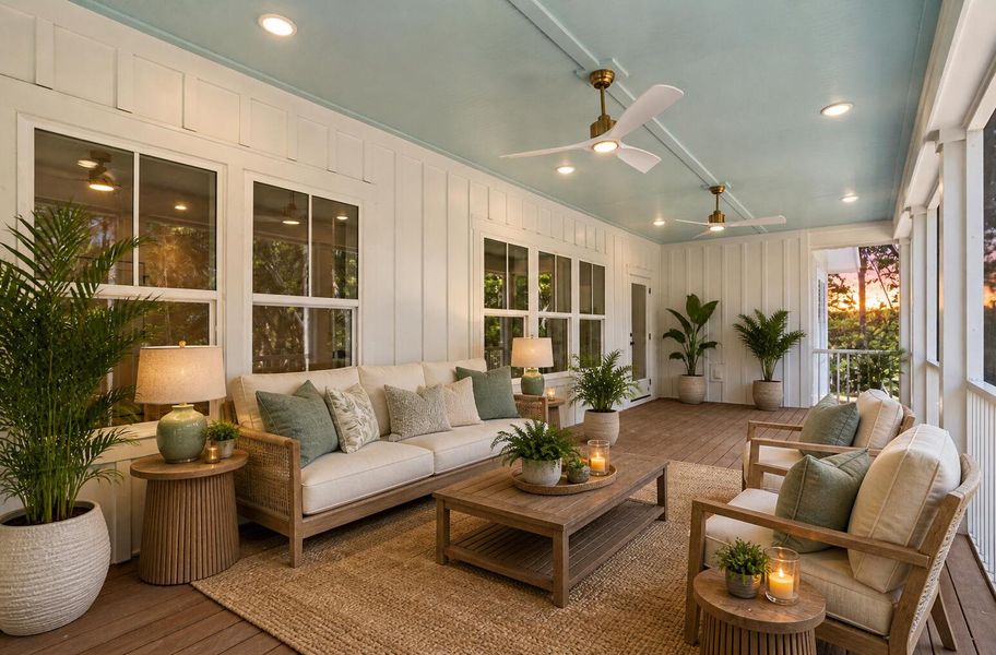 Furnished interior view inside a new home in , Awendaw (Image 11).