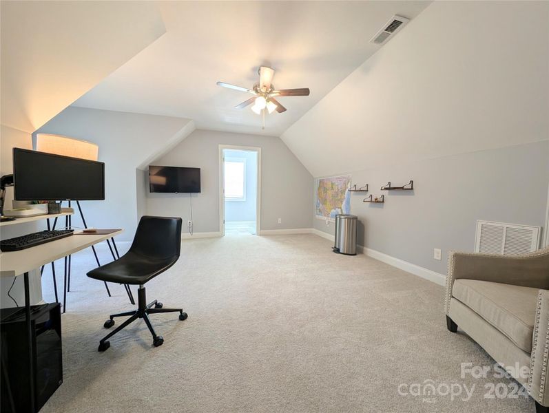 4th bedroom, with full bath, current owner uses as an office