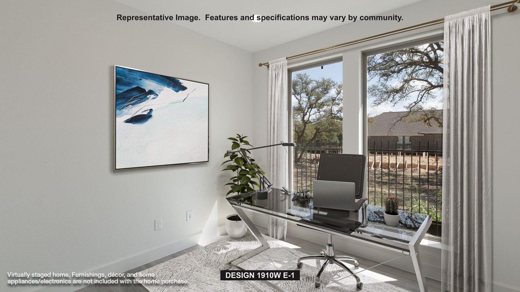 Furnished interior view inside a new home in Lariat 45', Liberty Hill (Image 6).