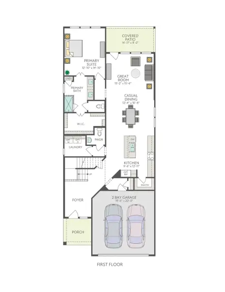 2D floor plan layout of this home in Flora, Hutto, TX (Image 5).