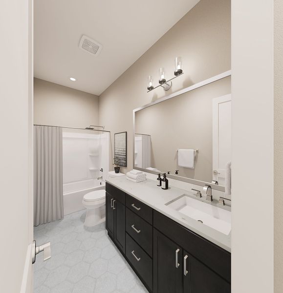 Representative furnished interior of a home built from the Calderwood Plan 4504 by Tri Pointe Homes in Soleo, San Tan Valley (Image 15).