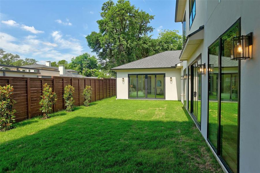 Exterior details and patio area of a home in , Dallas (Image 3). Exterior details and patio area of a home in , Dallas (Image 3).
