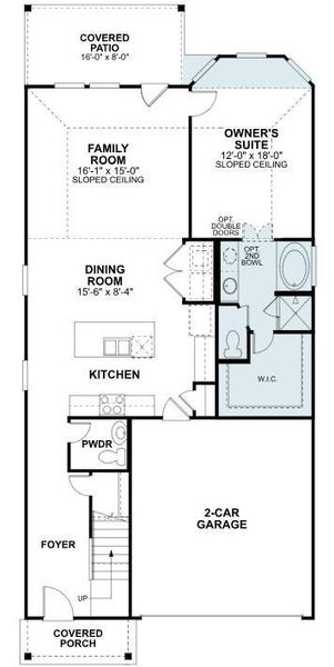 2D floor plan layout of this home in Sorella, Tomball, TX (Image 4).
