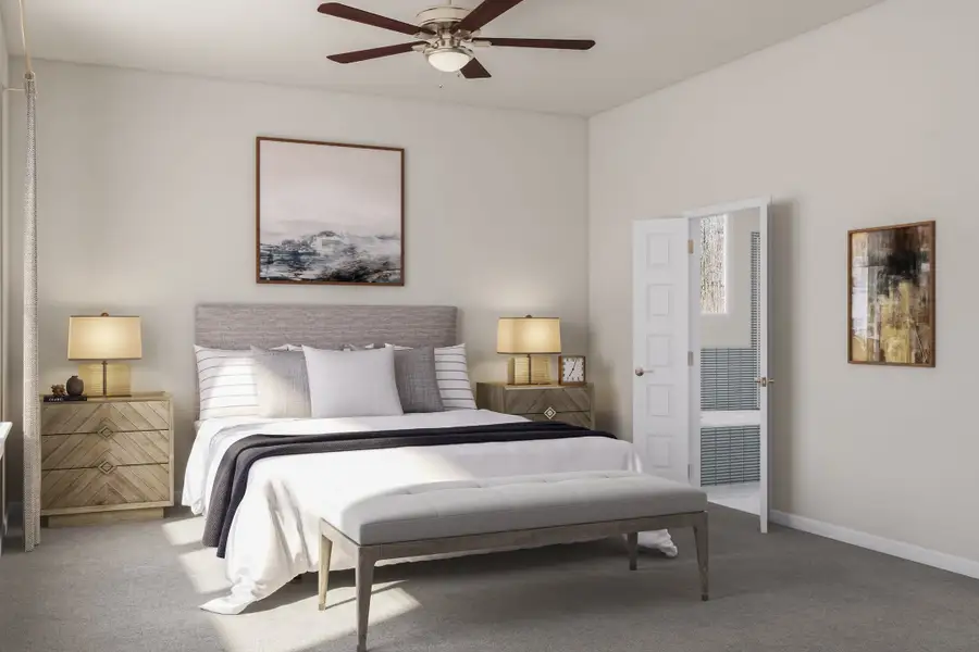 Furnished interior view inside a new home in Lariat, Liberty Hill (Image 16).