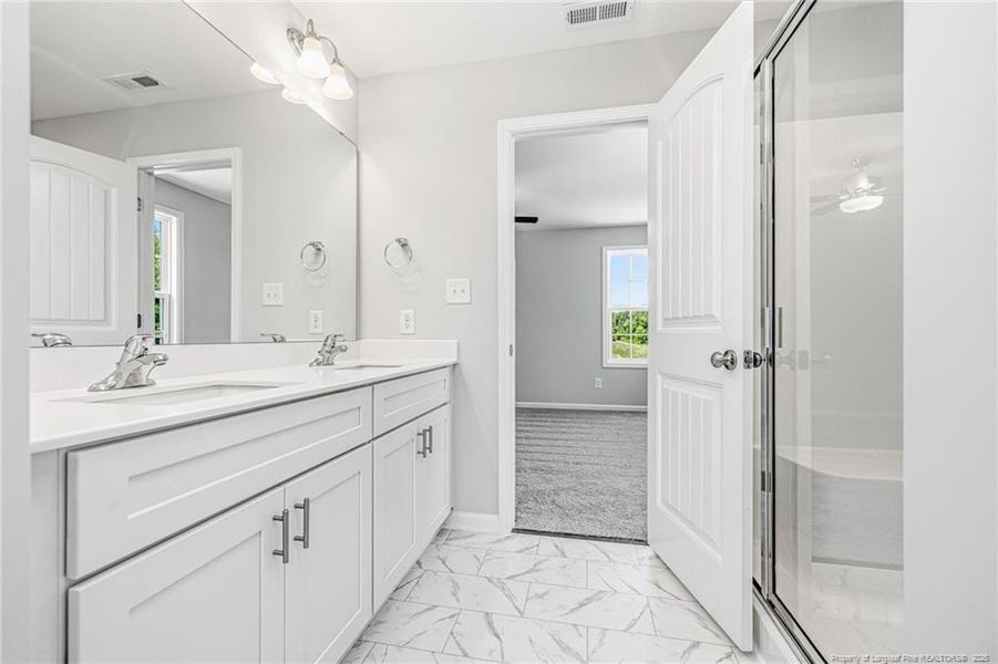 Primary Bath with a large shower
