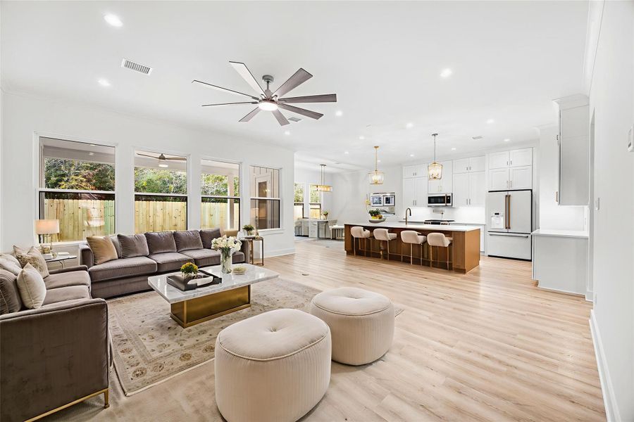 Virtually Staged living area