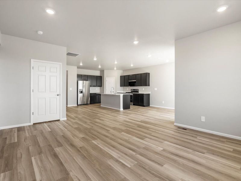 Spacious, unfurnished interior of a new home in Buffalo Highlands: The Canyon Collection, Commerce City (Image 9). Spacious, unfurnished interior of a new home in Buffalo Highlands: The Canyon Collection, Commerce City (Image 9).