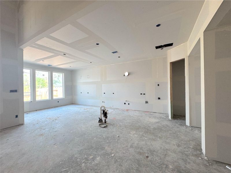 Kitchen cabinets to the end of the wall!