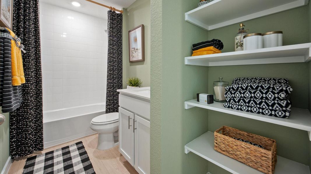 Furnished interior view inside a new home in Trails at Wildhorse, Austin (Image 8). Furnished interior view inside a new home in Trails at Wildhorse, Austin (Image 8).