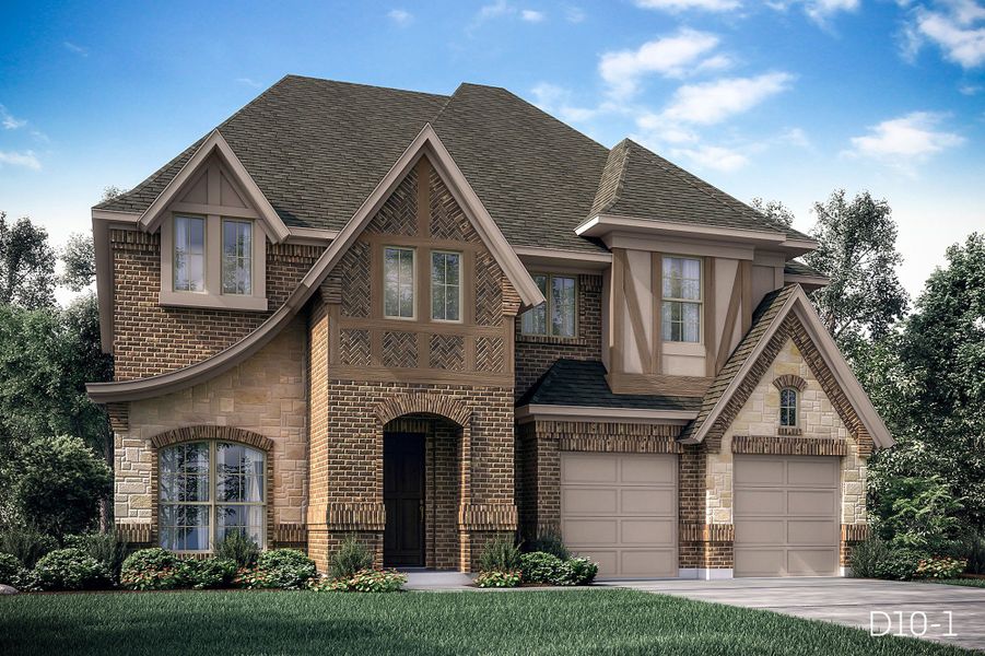 Representative exterior photo of a completed home built from the Sacramento by John Houston Homes in The Oasis - Phase 1, Waxahachie, TX (Image 5). Representative exterior photo of a completed home built from the Sacramento by John Houston Homes in The Oasis - Phase 1, Waxahachie, TX (Image 5).