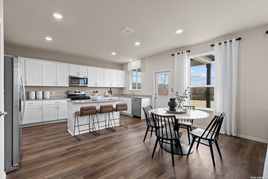 Furnished interior view inside a new home in Horizon Ridge, San Antonio (Image 8). Furnished interior view inside a new home in Horizon Ridge, San Antonio (Image 8).