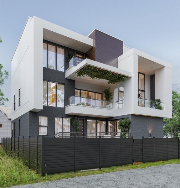 Front exterior of a new home in , Houston, TX, highlighting curb appeal (Image 20).