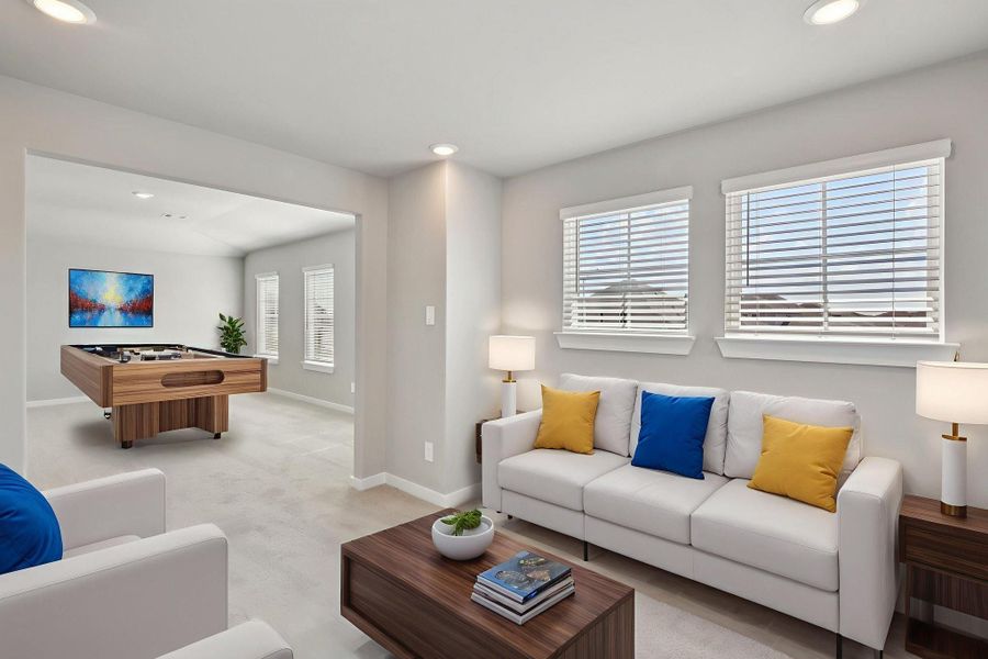 Photo is not of the actual home, but is an inspirational photo of builder’s model home and may depict options, furnishings, and/or decorator features that are not included