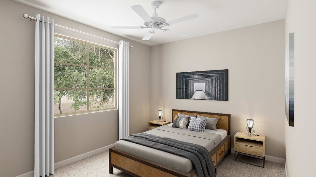 Representative furnished interior of a home built from the Willow Plan 40-9 by Tri Pointe Homes in Waterston Central, Gilbert (Image 30).