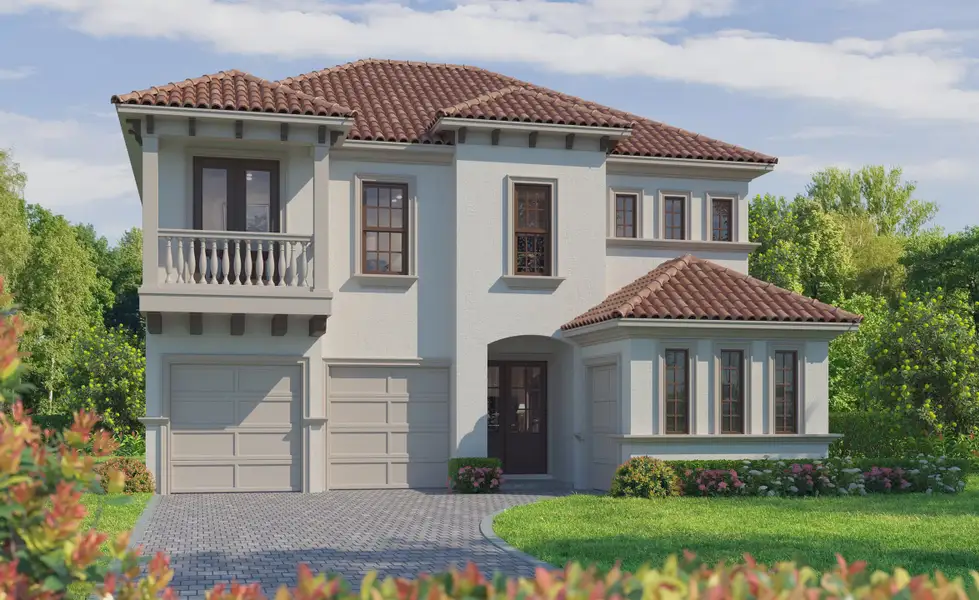 Representative exterior photo of a completed home built from the Baccio by ICI Homes in Oasis at Hammock Dunes, Palm Coast, FL (Image 2). Representative exterior photo of a completed home built from the Baccio by ICI Homes in Oasis at Hammock Dunes, Palm Coast, FL (Image 2).