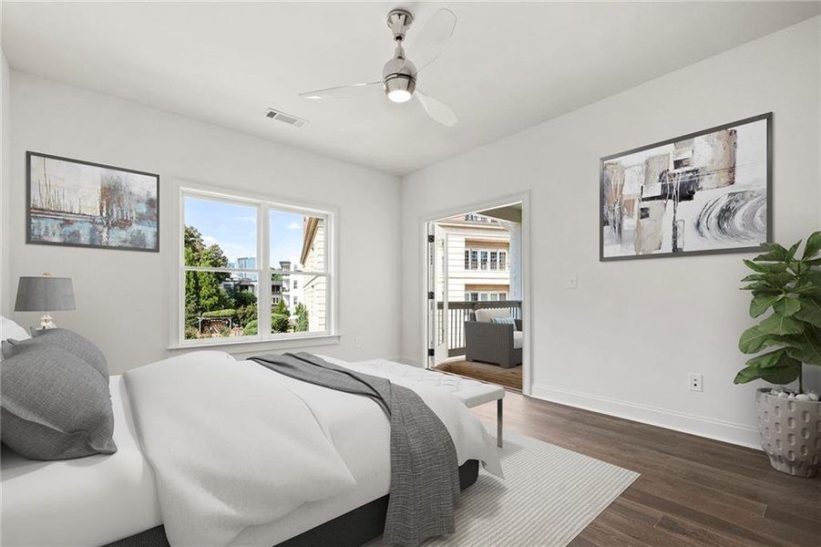 Furnished interior view inside a new home in , Atlanta (Image 12).