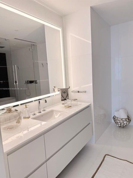 Furnished interior view inside a new home in Aston Martin Residences, Miami (Image 4). Furnished interior view inside a new home in Aston Martin Residences, Miami (Image 4).